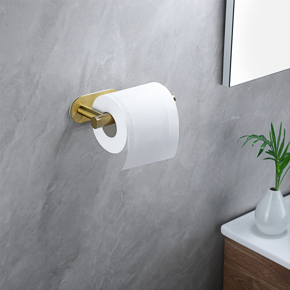 3 Pack Adhesive Toilet Paper Holder Brushed Stainless Steel