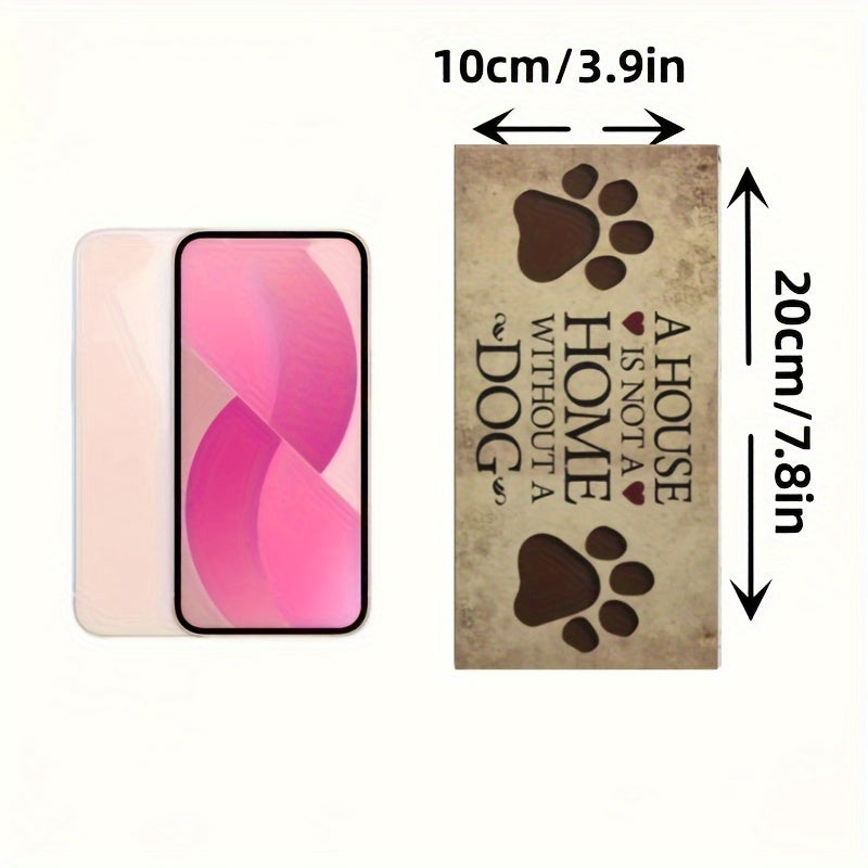 Wooden Dog Tag Hanging Sign Christmas Ornaments