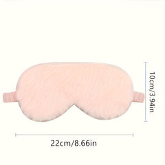Plush Eye Mask for Travel and Rest, Black