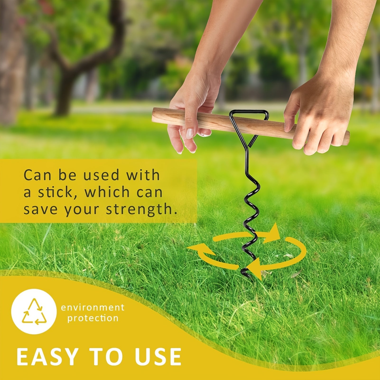 Heavy Duty Spiral Tree Stakes for Young Trees Protection