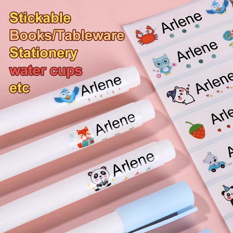 Custom Name Sticker Waterproof Transparent Label School Scrapbook Sticker