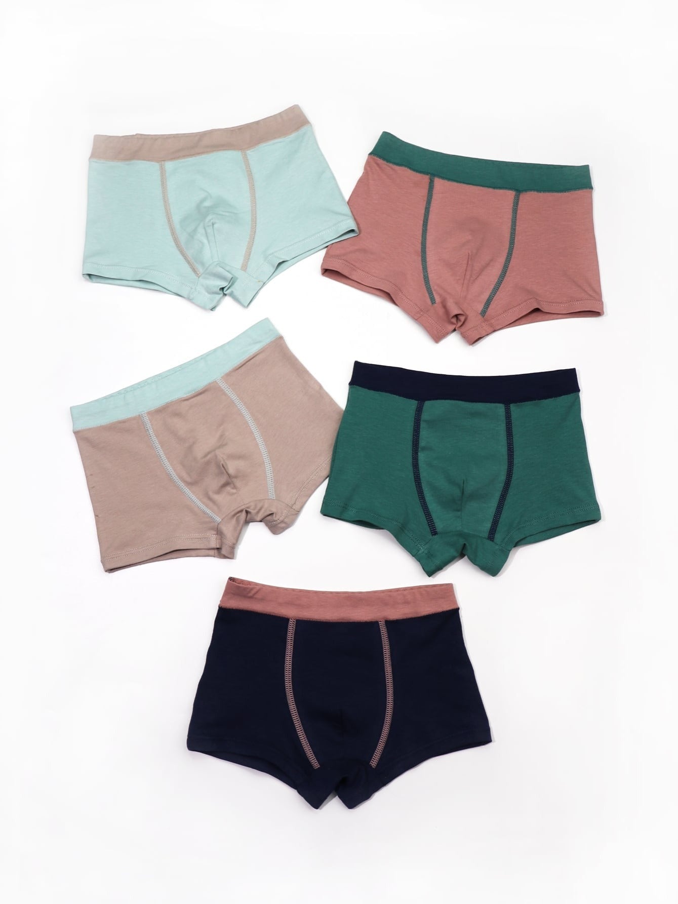 5pcs Boys Cartoon Car & Dinosaur Boxer Briefs