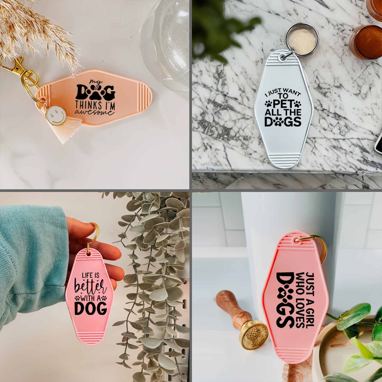 96pcs UV DTF Dog Lover Quotes Keychain Stickers Set
