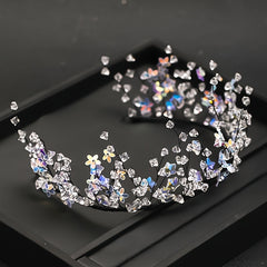 Crystal Headband Wedding Tiara Set with Earrings