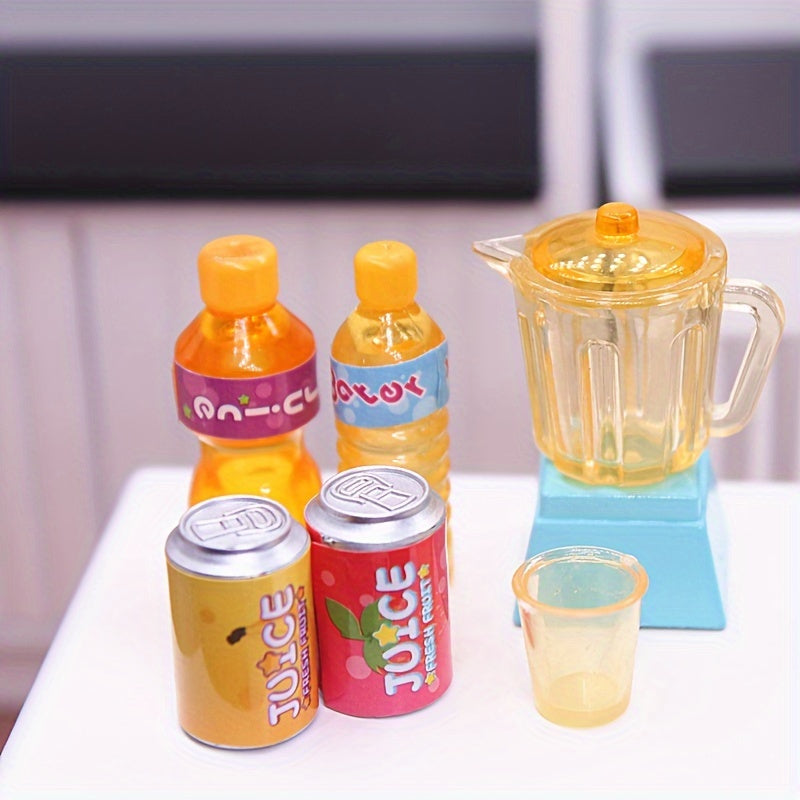 Dollhouse Mini Kitchen Set - Juicer and Beverage Bottle Pocket Model Ornament