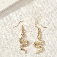 Minimalist Snake Shaped Earrings For Men, Daily Decoration
