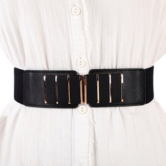 Women Jumpsuit Elastic Stretch Wideband Belted Girdle Belt