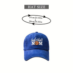 Basketball Mom Embroidered Baseball Cap Distressed Dad Hat