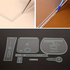 7Pcs Acrylic Leather Shoulder Bag Stencil Template For DIY Leather Purse