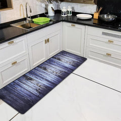Non Skid Wood Grain Kitchen Runner Rug 45x17.7 inches