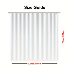 Grey Geometric Abstract Shower Curtain 182x182 cm