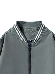 Men's Block Zip Up Baseball Jacket