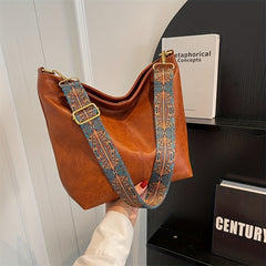 Vintage Crossbody Bag Large Capacity Ethnic Strap Shoulder Bag
