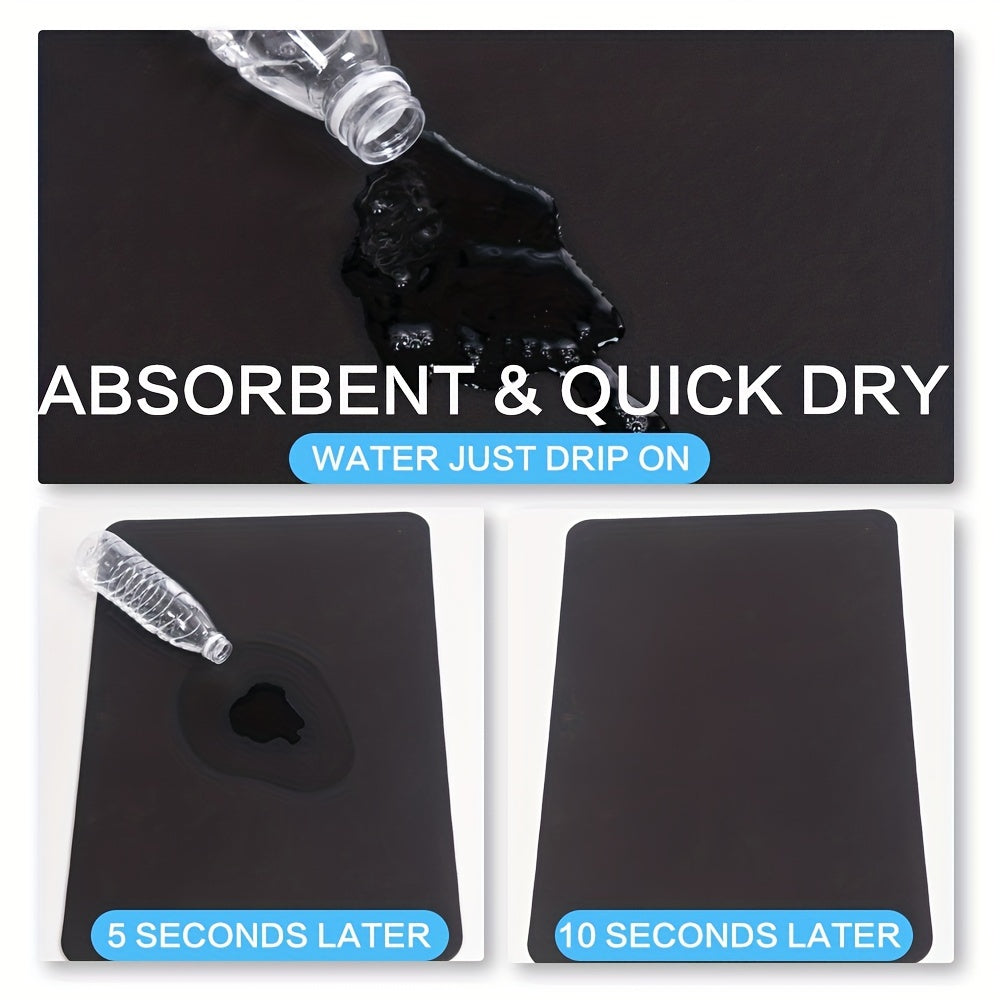 Rubber Dish Drying Pad Kitchen Countertop Absorbent Mat