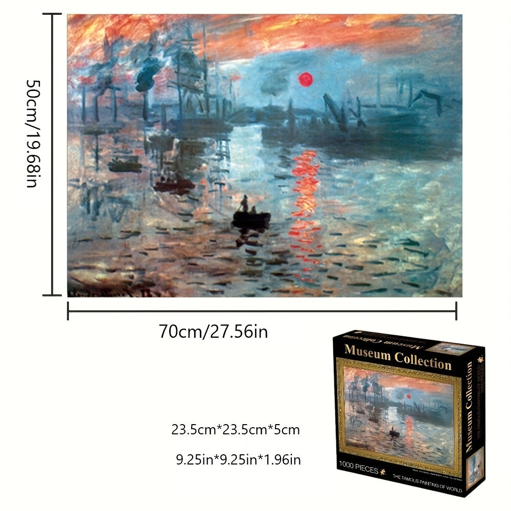 Monet's 'Impressions of Sunrise' 1000 Piece Puzzle Art Collection