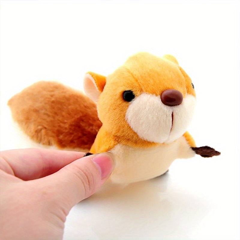2pcs Little Squirrel Pet Plush Toys Backpack Keychain Decorations