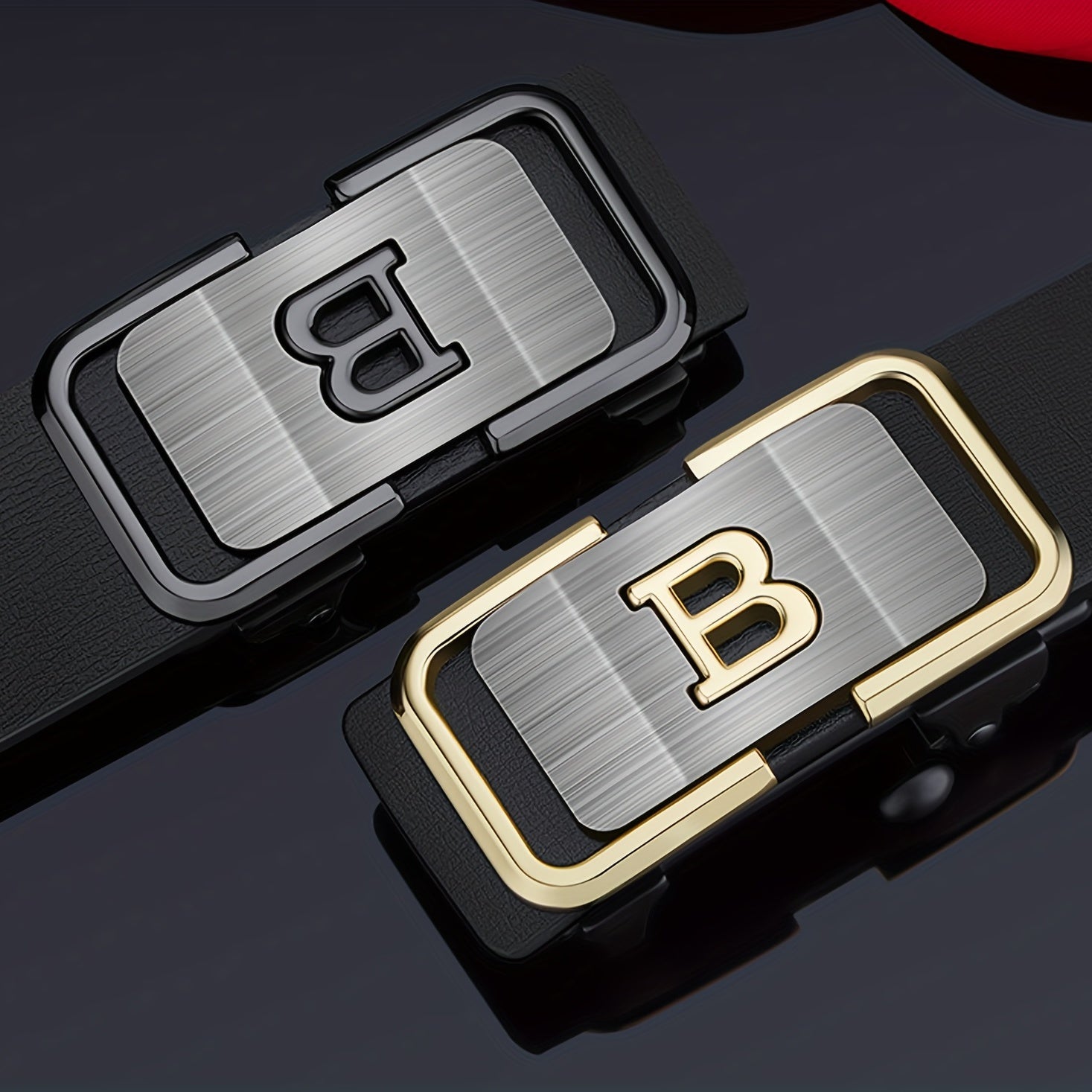 Casual Men's Belt With Toothless B Buckle High Alloy Length 47 2441inch