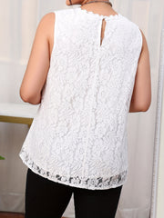 Lace V Neck Tank Top