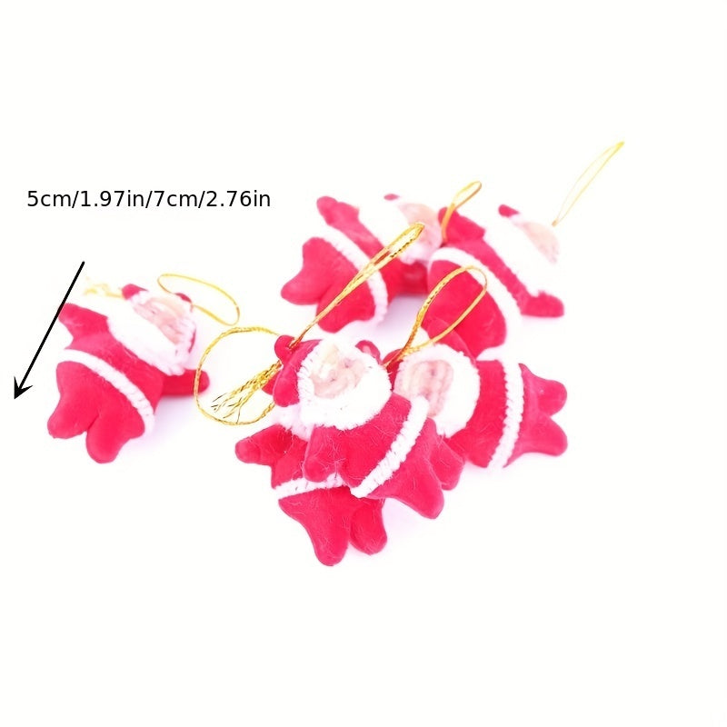 Santa Claus Red Velvet Christmas Decorations Set