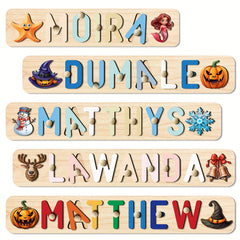 Custom 3D Name Puzzle for Kids Personalized Wooden Toy