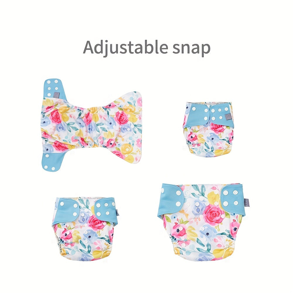 Elinfant 4pcs Reusable Waterproof Baby Cloth Diaper