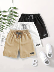 3pcs Boys California Casual Shorts for Summer Kids Clothes