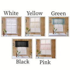 Pastoral Floral Curtain for Kitchen Bedroom Balcony Cafe Living Room