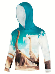 Kids Dinosaur Hoodie Sweatshirt Pullover Long Sleeve Unisex Tops
