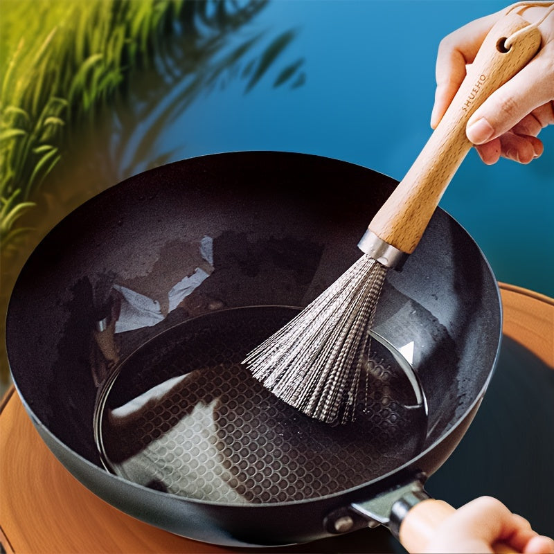 SHUEHO Stainless Steel Pot Brush Long Handle Cleaner