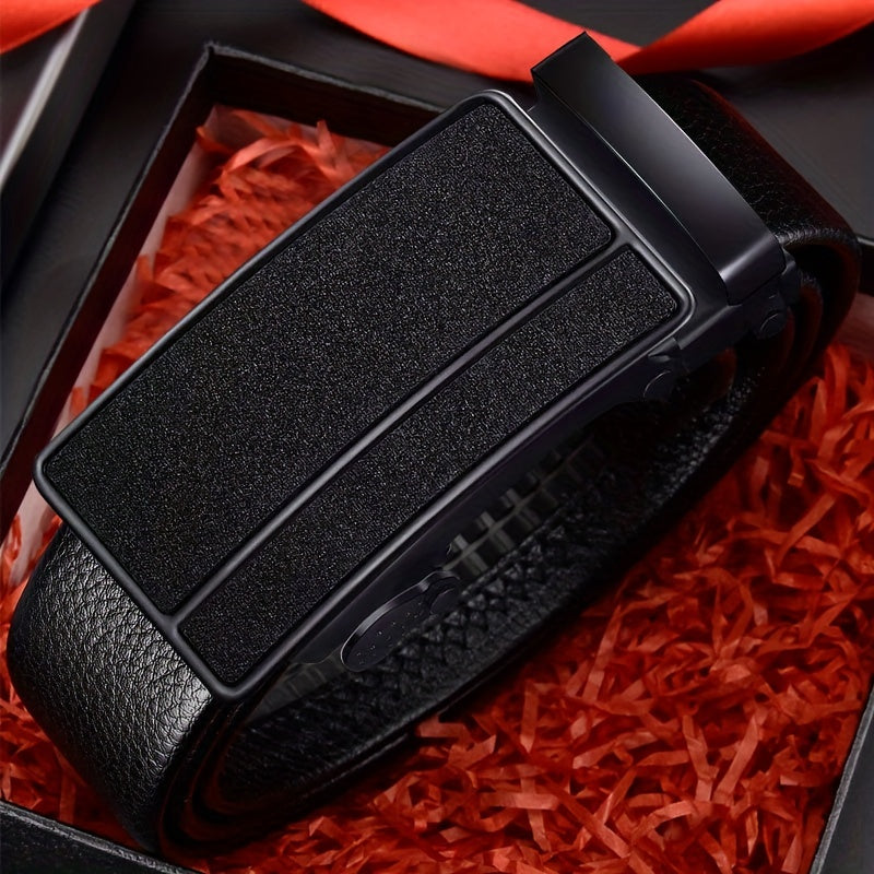 Men's Auto Buckle PU Leather Belt