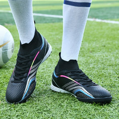 Low Top Turf Football Boots Lace Up TF Soccer Cleats