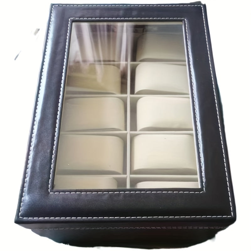 1pc PU Leather 20 Bit Watch Storage Box Watch Box
