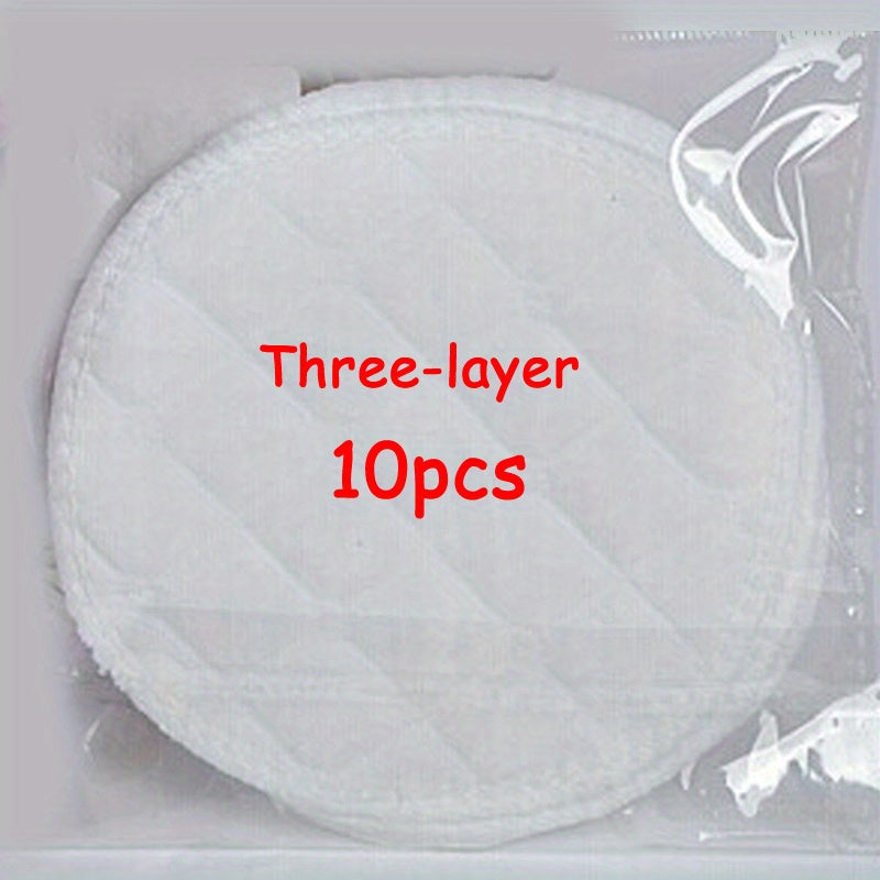 10pcs Washable Breast Pads, 3 & 6 Layers, Leakage Prevention