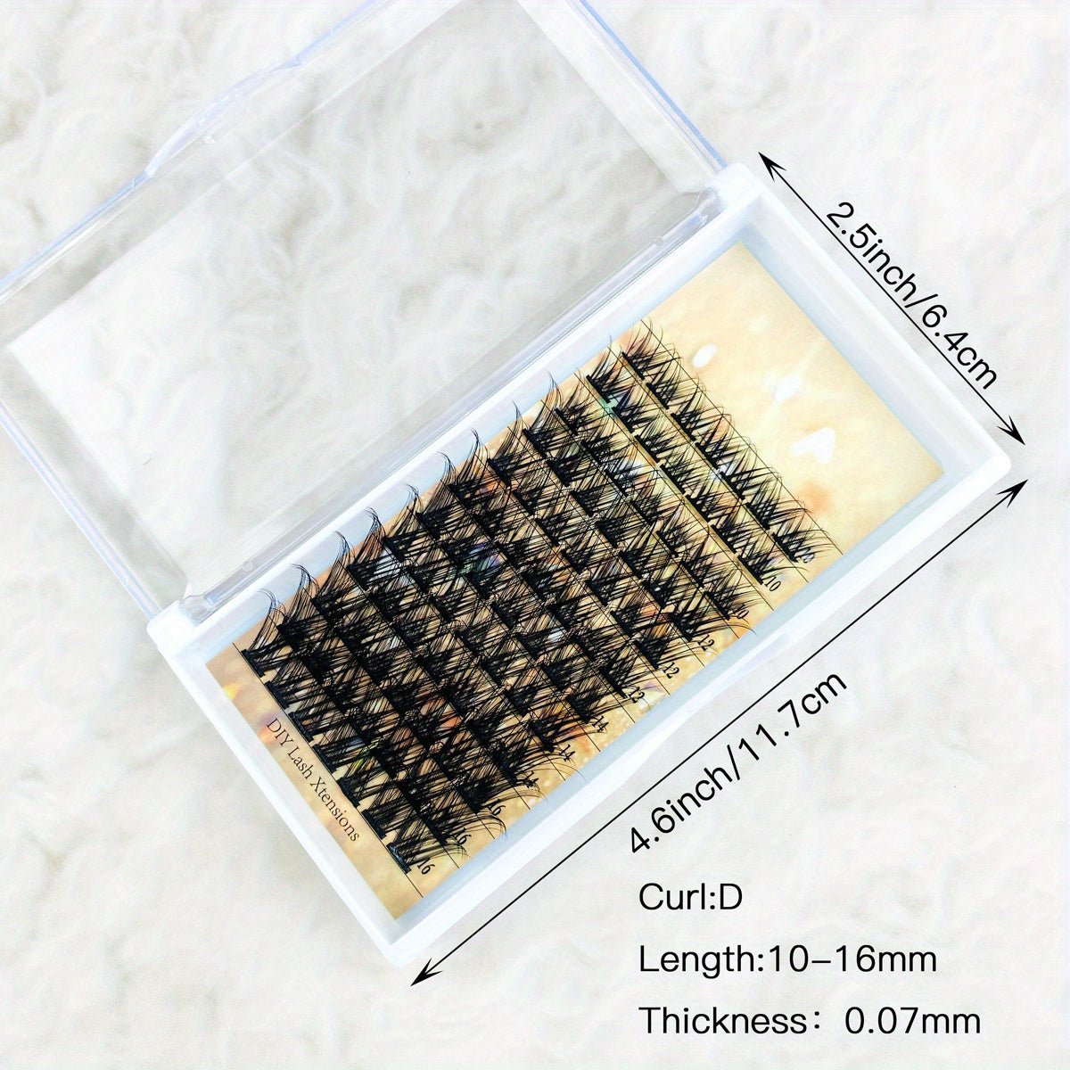 25mm Mix Lash Glitter Clusters DIY Extensions 100 Wispy Lashes D Curl Volume