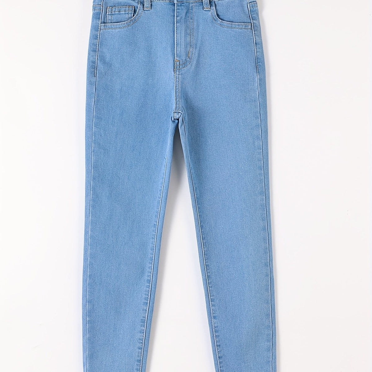 Teen Girls' Basic Skinny Jeans Casual Denim Pants Kids Outfit