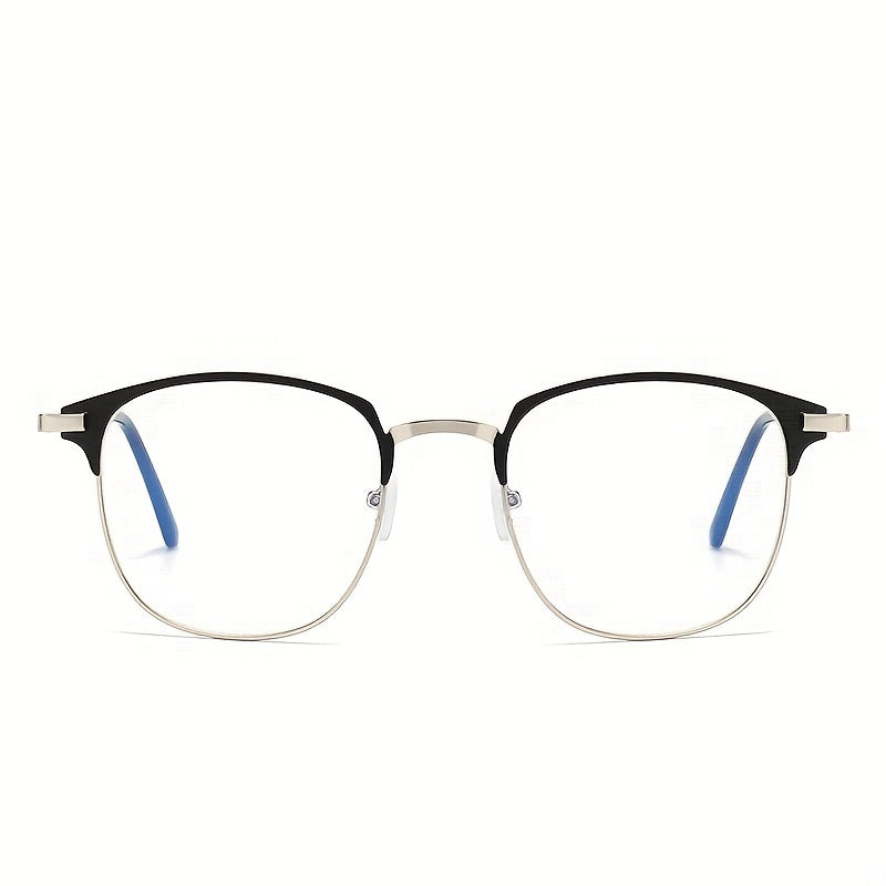 Anti Eyeglass Semi Rimless Frame Clear Glasses Unisex Computer Eyewear