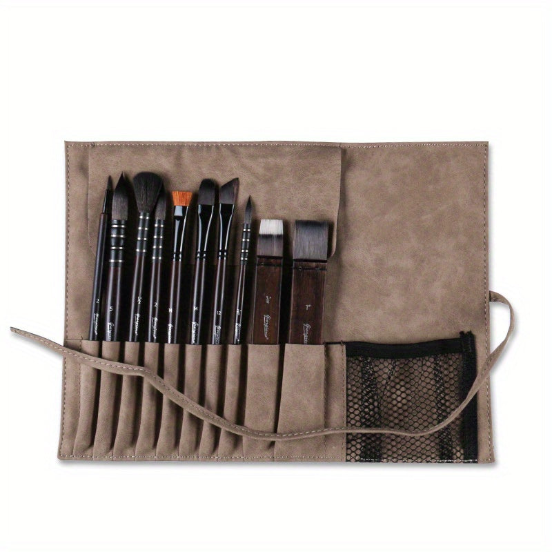 10pcs Master Level Squirrel Hair Watercolor Brush Set