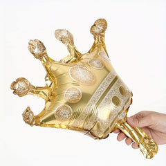 8pcs Golden Small Crown Balloons Kit For Party Decorations