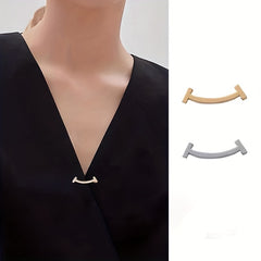 Smile Shape Brooch Pin Shirt Collar Decoration Female