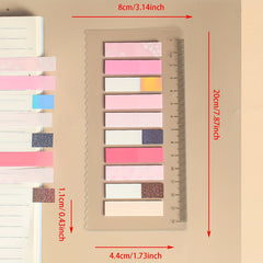 PET Sticky Notes with Laser Flash Index Stickers 10 Sets 200 Sheets