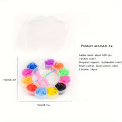 Halloween Party Rainbow Rubber Band Braided Leather Bracelet Set