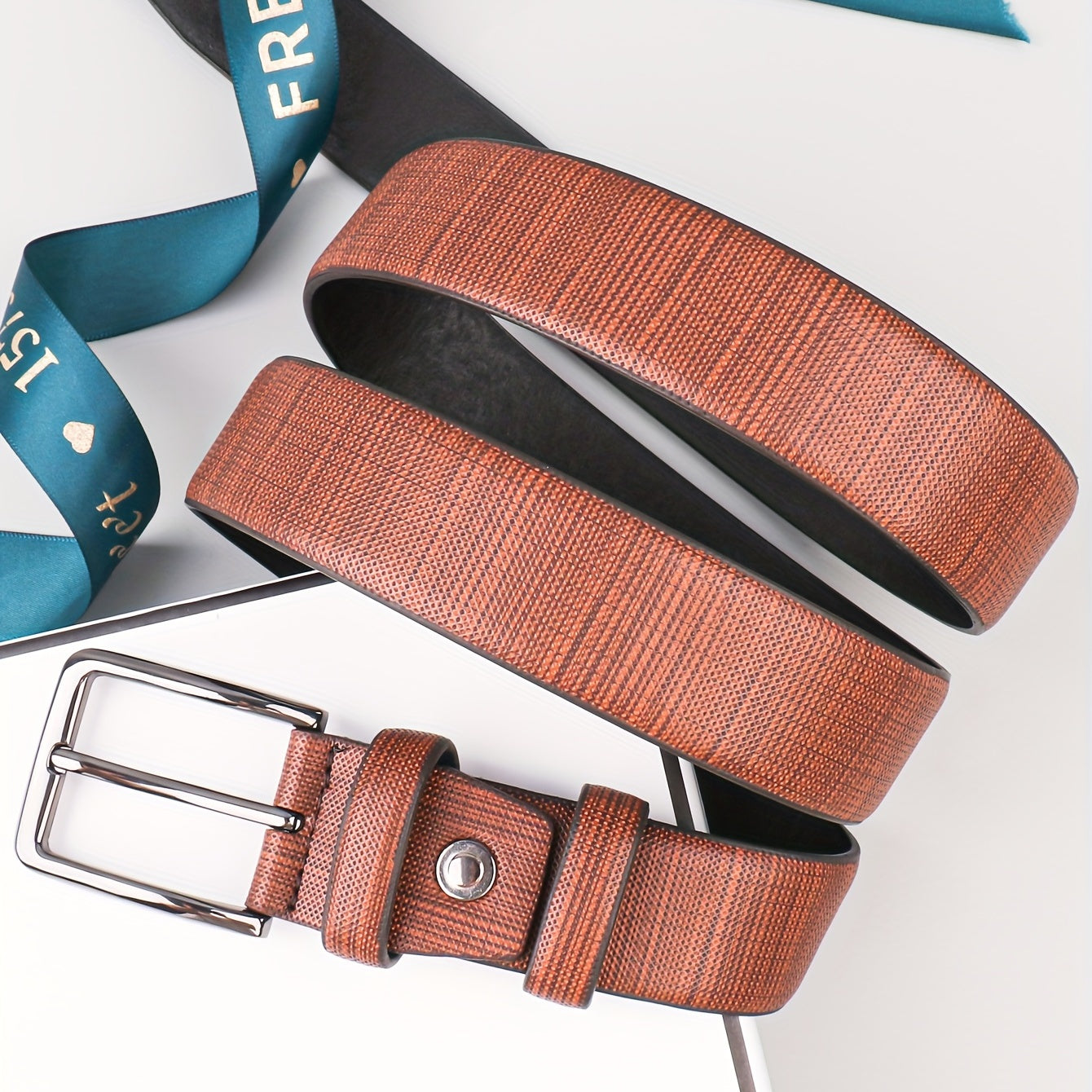 Men's Leather Belt Pin Buckle Decorative Belt