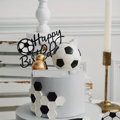 Basketball Football Theme Party Cupcake Cake Topper