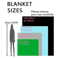 Cow Print Blanket Soft Warm Flannel Blanket for Home & Outdoor Use