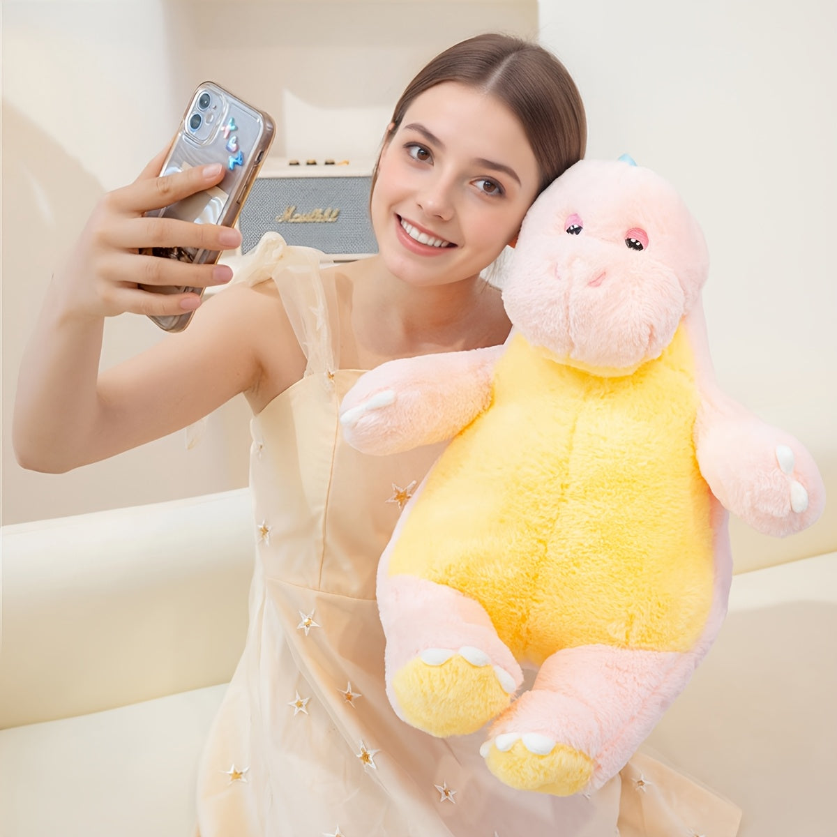 Large Candy Colored Dinosaur Plush Toy Doll