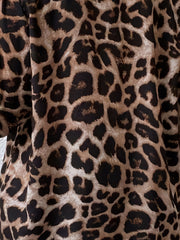  Leopard Print Button Up Shirt Top