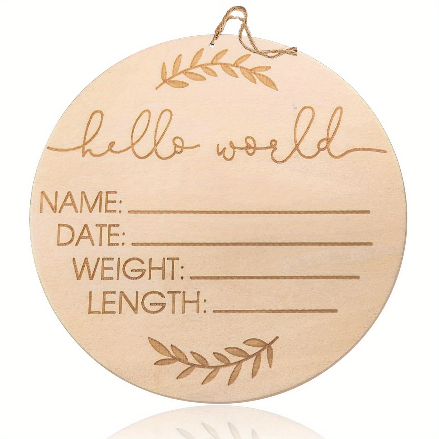 Hello World Newborn Sign with Ink Pad for Baby Hand and Footprints