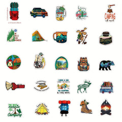 200 Pcs Cartoon Graffiti Pattern Travel Stickers