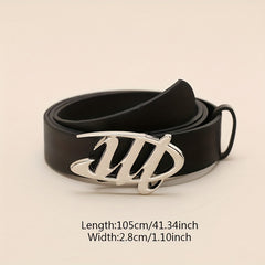 Stylish M Buckle PU Belt Casual Jeans Pants Skirt Belt Women