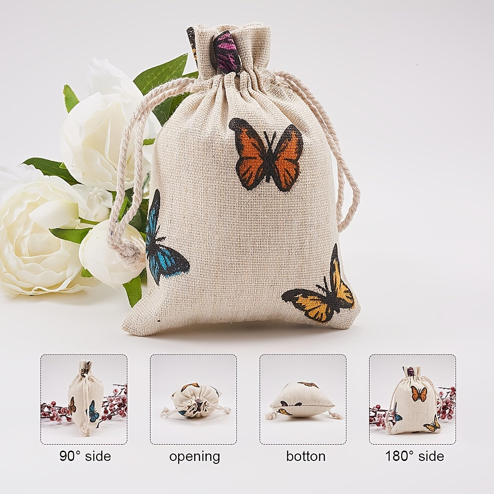 50pcs Polycotton Polyester Cotton Drawstring Bags Gift Bags Jewelry Pouches